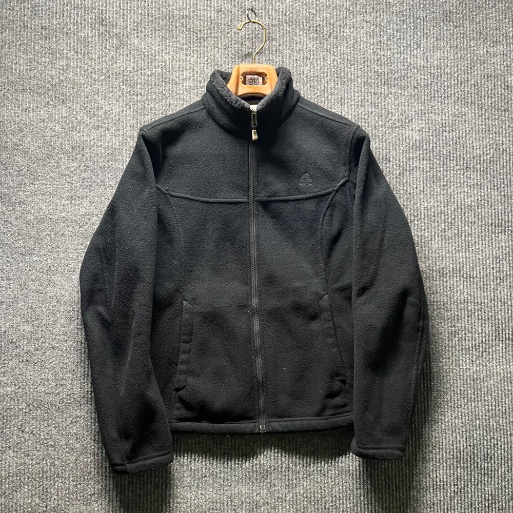 Nike ACG Fleece Jacket Womens Medium Black Full Zip‎ Therma Fit Gorpcore Outdoor